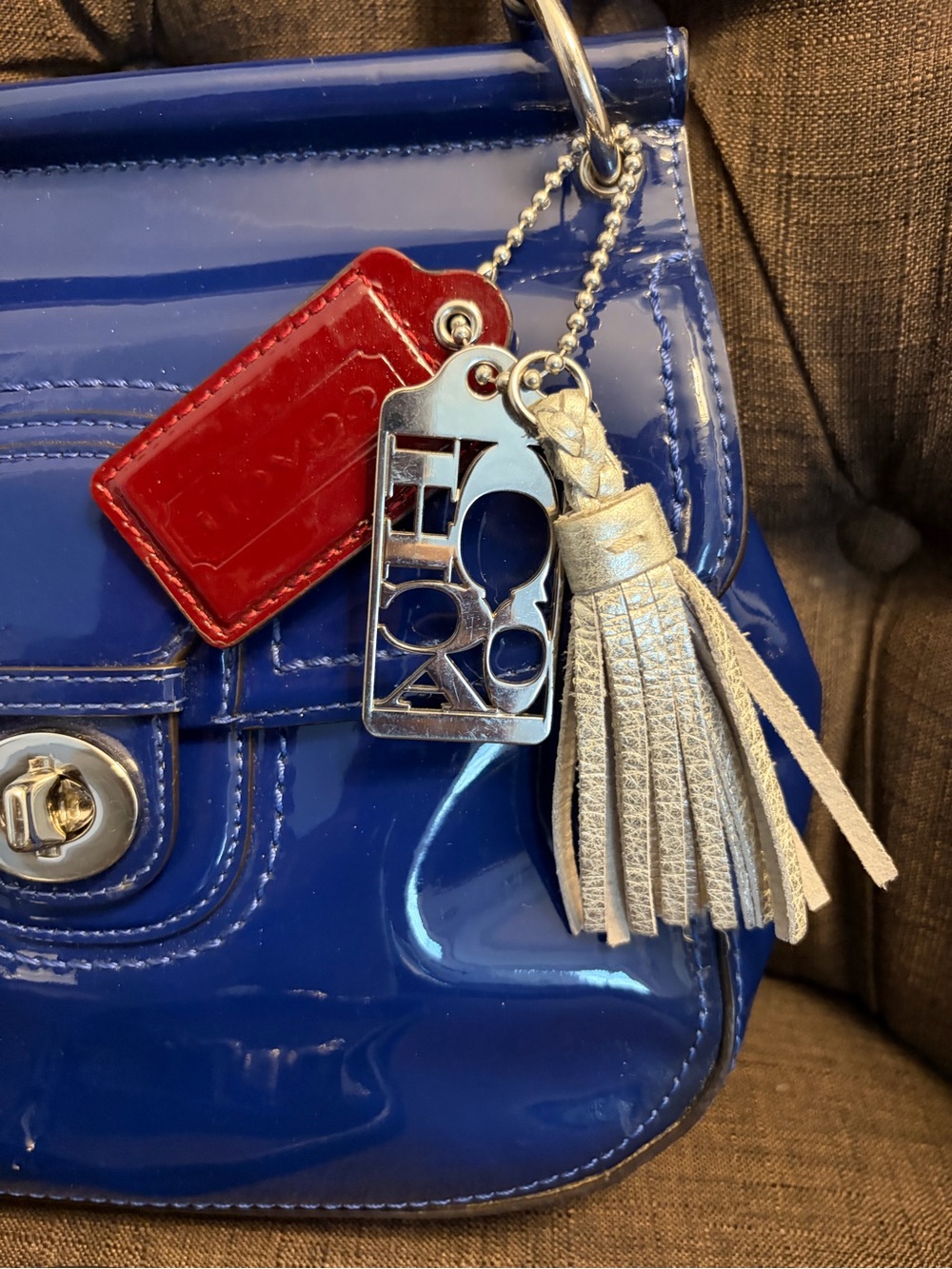 Coach Legacy Willis Bag in Cobalt Blue/Midnight Blue - Picture 4 of 16